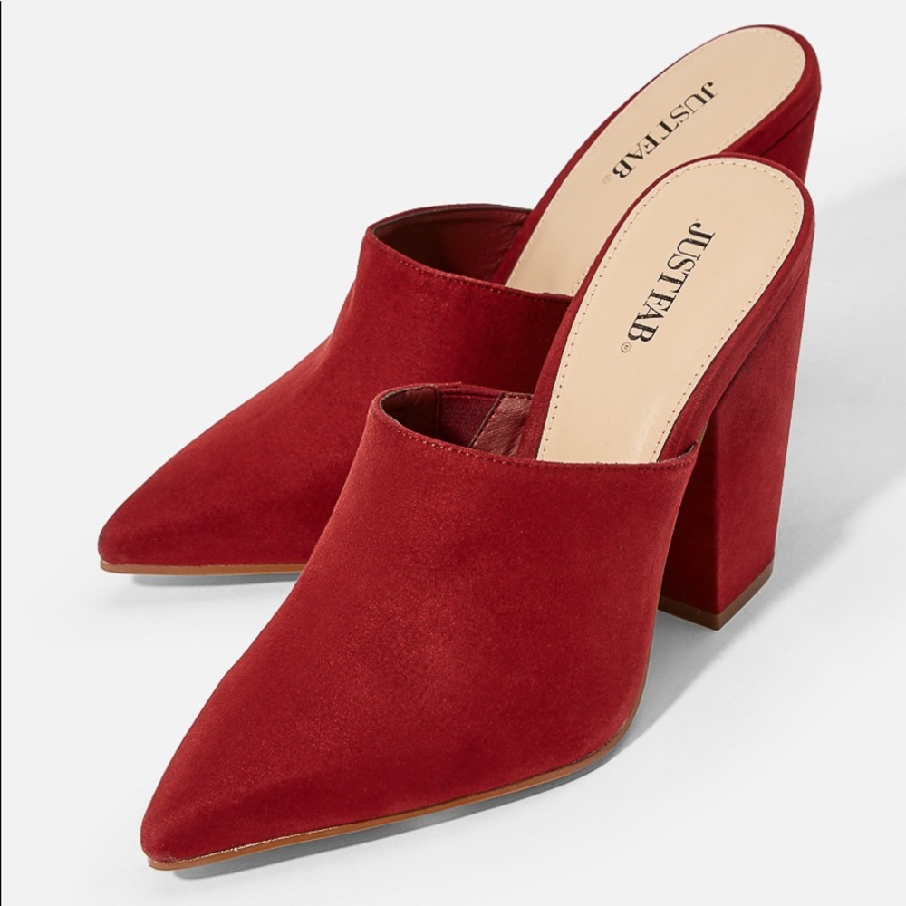 JustFab Angie Heeled Mule heels